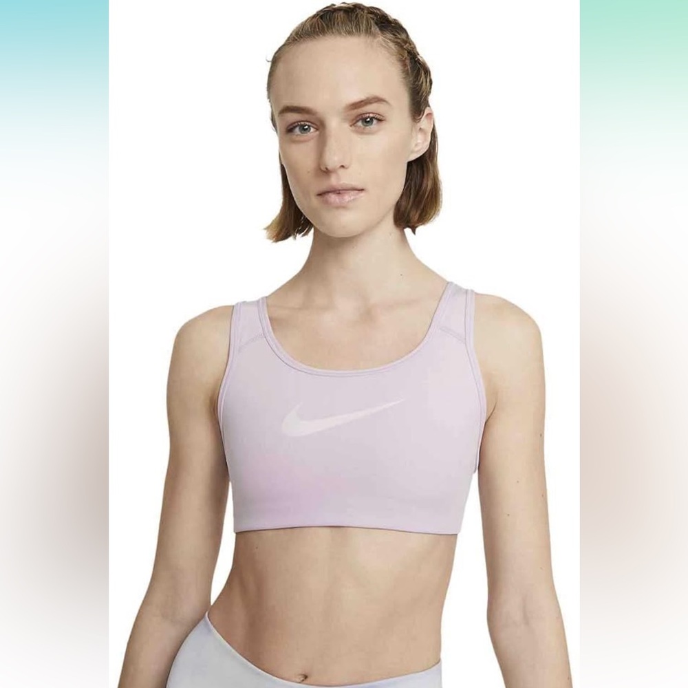 NWOT Nike Swoosh Icon Clash Strappy purple sports bra small